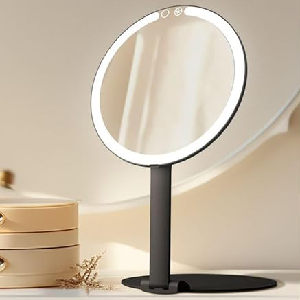Foldable Ultra-Slim LED Makeup Mirror – Portable Adjustable Vanity Mirror for Travel and Home