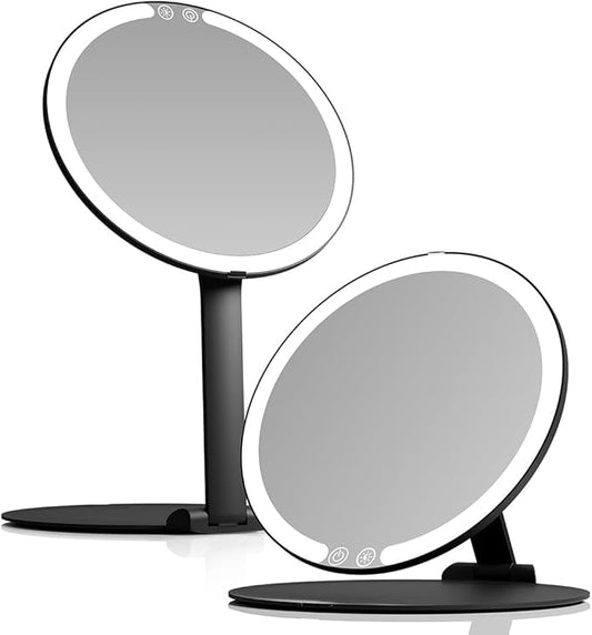 Foldable Ultra-Slim LED Makeup Mirror – Portable Adjustable Vanity Mirror for Travel and Home