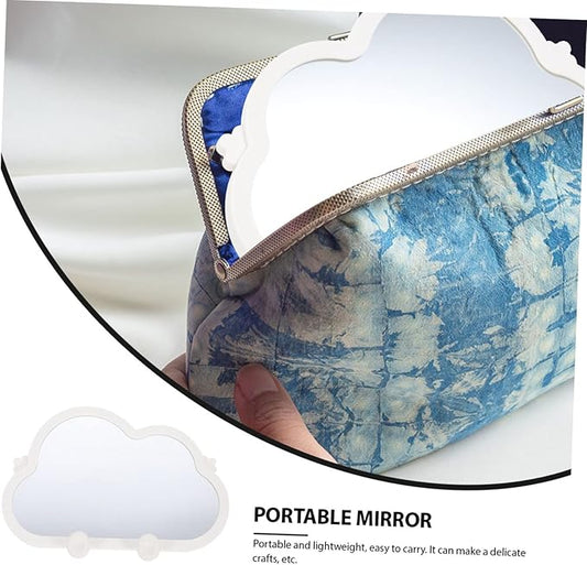 Cloud-Shaped Portable Makeup Mirror – Lightweight Hanging and Desktop Vanity Mirror for Travel and Home