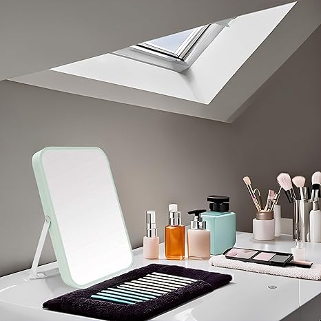 Simple Multi-Functional Adjustable Stand Makeup Mirror – Portable Large Clear Mirror for Home and Travel